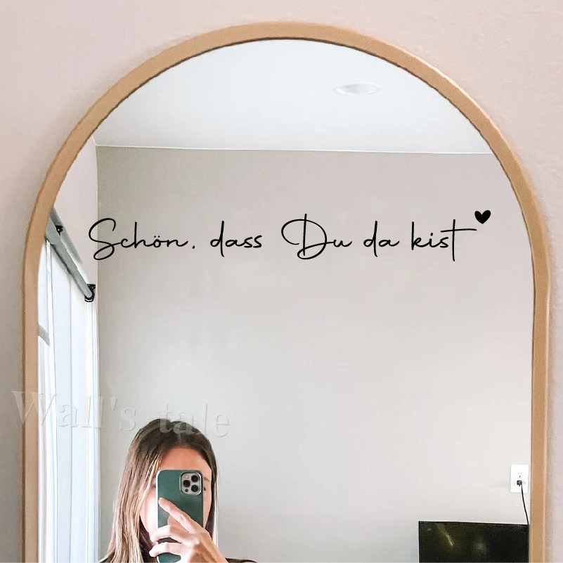 German Version Mirror Vinyl Sticker Decal Bathroom Mirror Decor