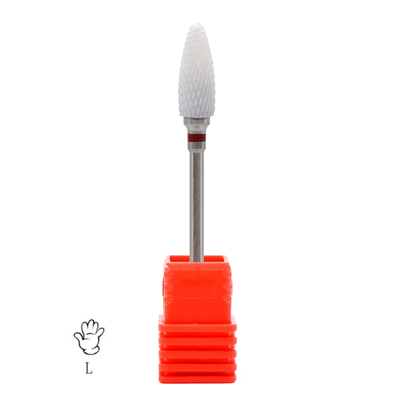 Special left-handed used ceramic milling cutters electric drill nail drill bit for removel gel polish varnish 5