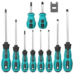 10-Piece Magnetic Precision Screwdriver Set with Insulated Handle (10pcs)