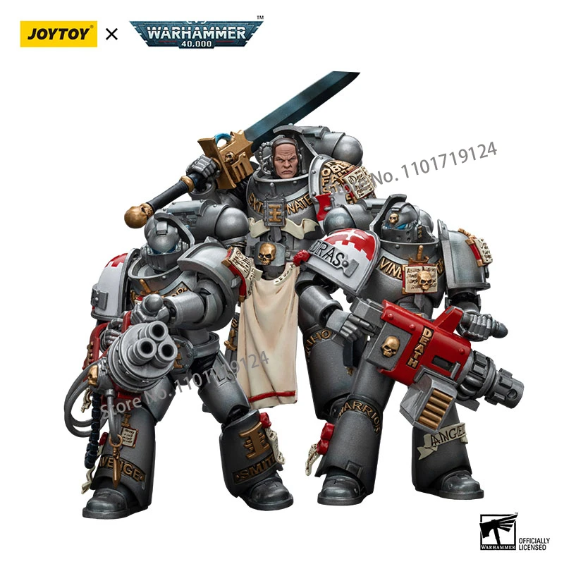 

JOYTOY 1/18 Grey Knights Strike Squad Justicar Psilencer Psycannon Action Figure 12cm Game Warhammer 40K Soldier Figurine Model