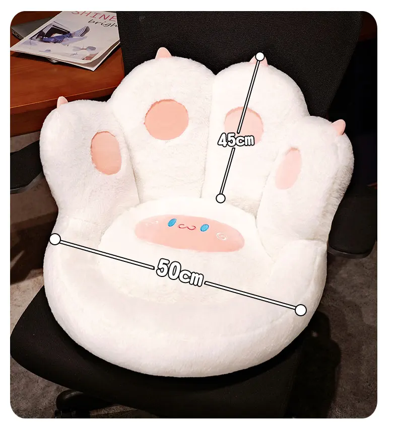 Kawaii Therapy Jumbo Cat Paw Fluffy Cushion