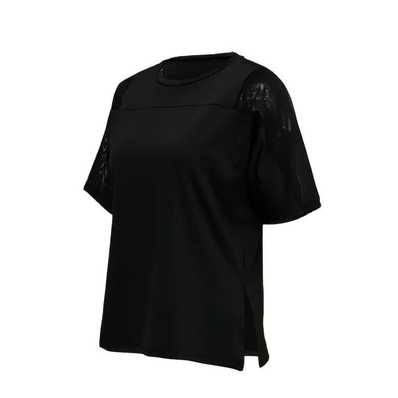 Summer Fitness Sports T-shirt Tops Women Outdoor Sports Loose Short Sleeve Stitching Gym Running Female Quick Drying Breathable sports t shirt sports shirt