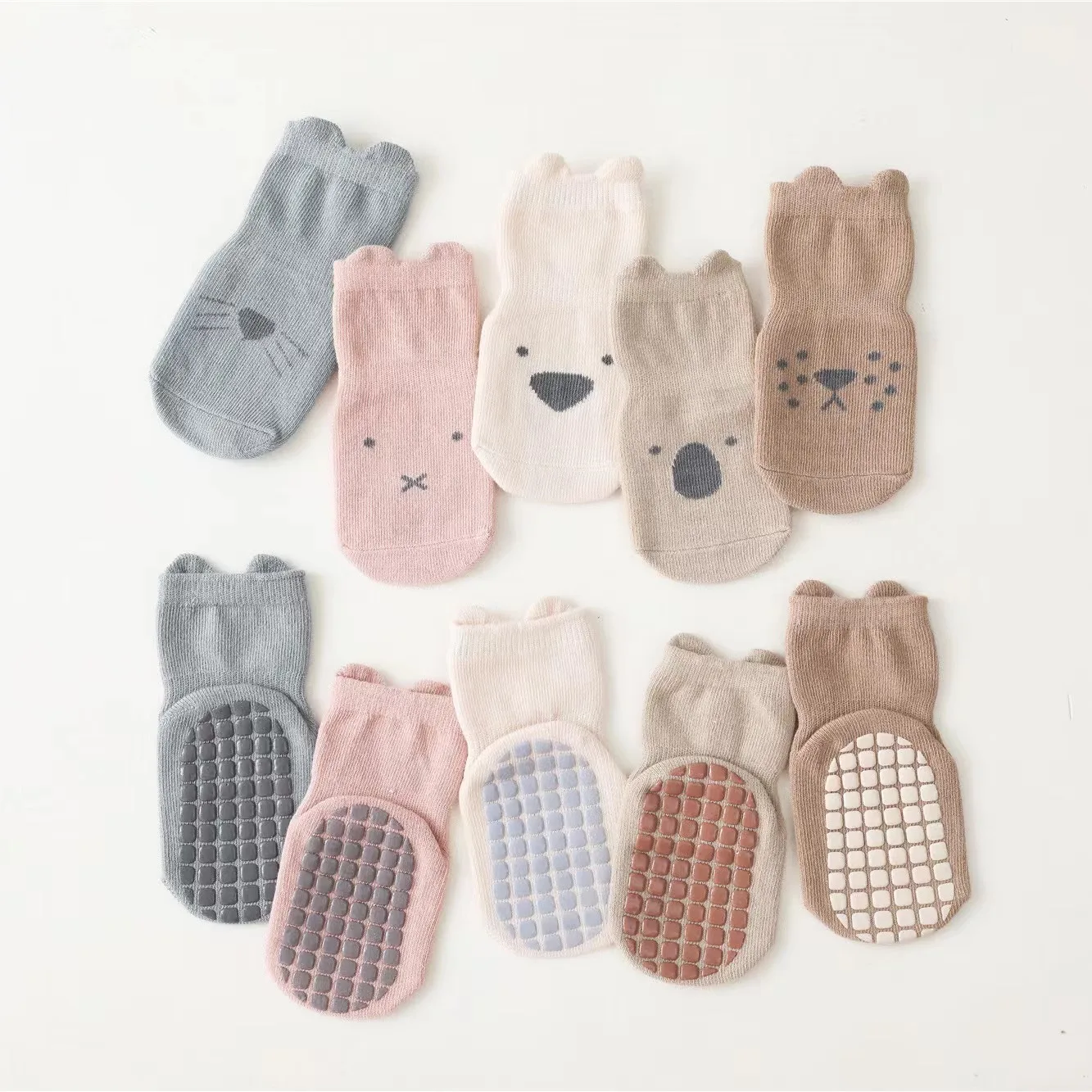 3 Pairs Cartoon Baby Socks Toddler Anti Slip Cotton Floor Socks for Girl Boy Cute Unisex Newborn Accessories Four Season Cotton Socks Kids Socks Cartoon Socks Baby Socks Girls Socks