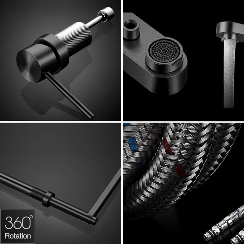 Hidden Nanometer Three Cover Kitchen Sink SUS 304 Stainless Steel 4mm Thickness With Cup Rinser And Trash Can Nanometer Sinks 5