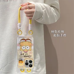 Patrick Star Cartoon Soft Phone Case with Pothook Card Holder and Lanyard - iPhone 11 (1)