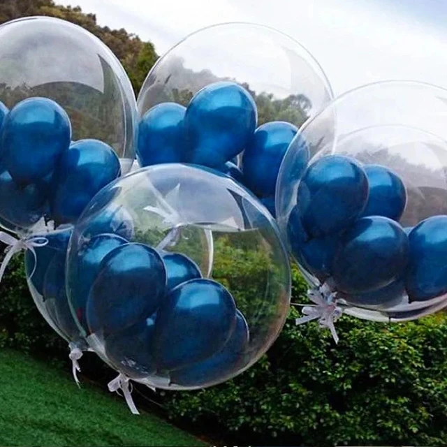 10 pièces 10-24 pouces Transparent Bobo bulle ballon clair gonflable Air hélium Globos mariage fête d'anniversaire décoration bébé douche 3