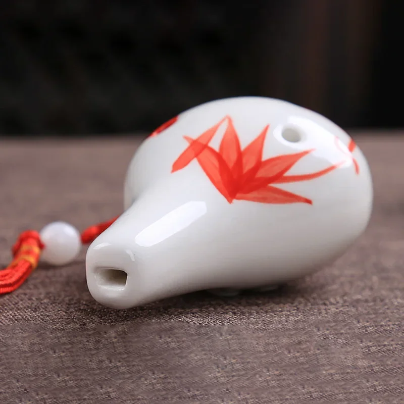 6Hole Ocarina Ceramic Alto C Key Flute Musical Instrument Buddha's Hand Accessories Beginners Teaching Toy