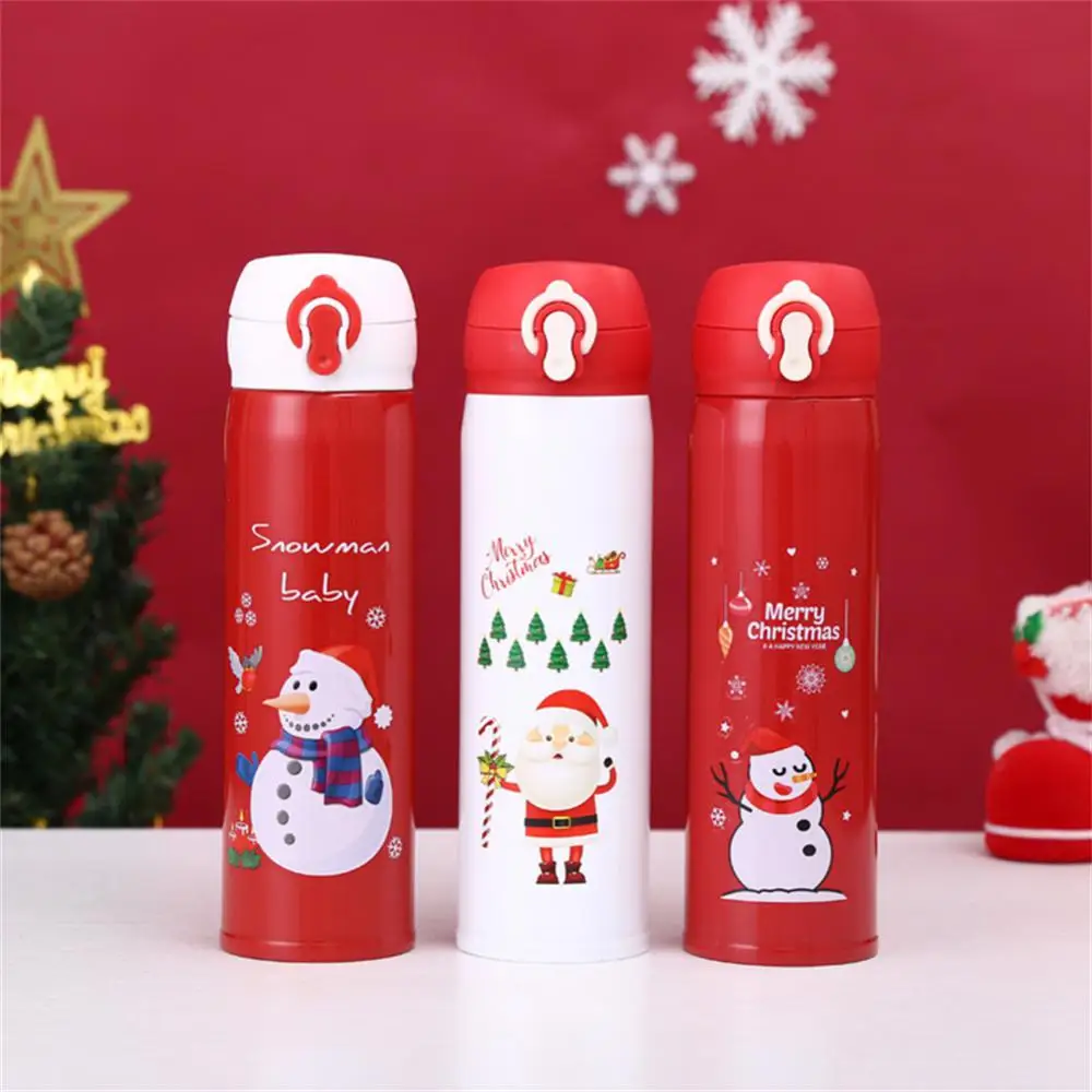 500ml Thermos Bottle Christmas New Year Gift Mug Insulated Tumbler  Stainless Steel Vacuum Flasks Thermoses Elk Santa Water Cup - AliExpress