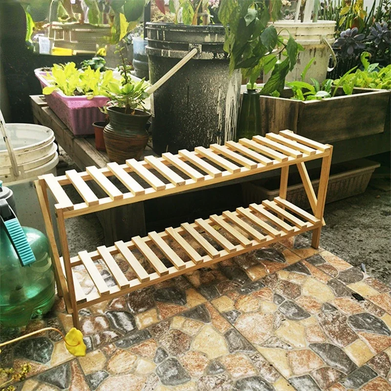 

Многослойные полки из твердой древесины для растений