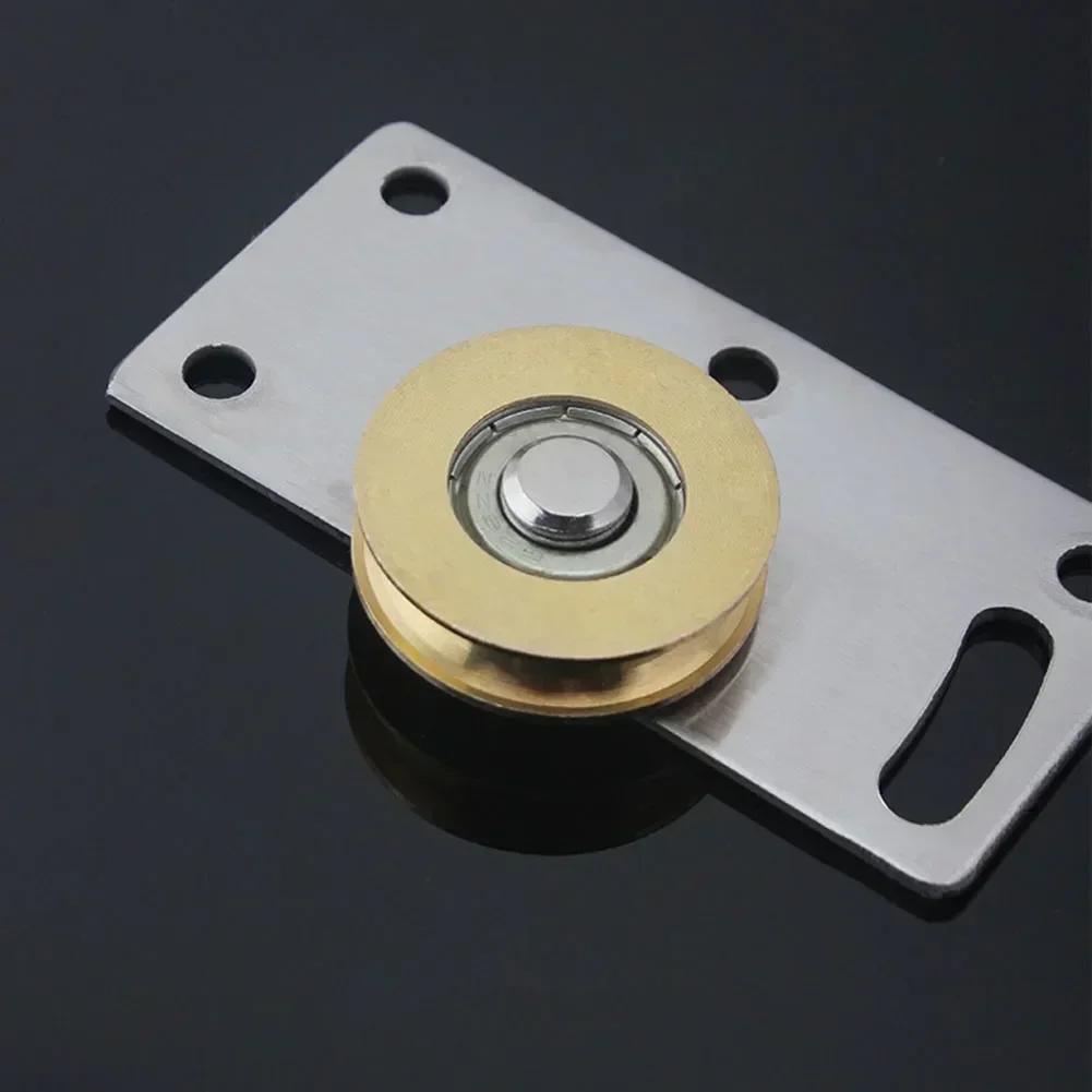 Stainless Steel Pulley Heavy Duty Sliding Door Wheels Pulleys Rollers Runners For Cupboard Cabinet Funiture Accessories 1set sliding door roller shower room pulley sliding door pulley