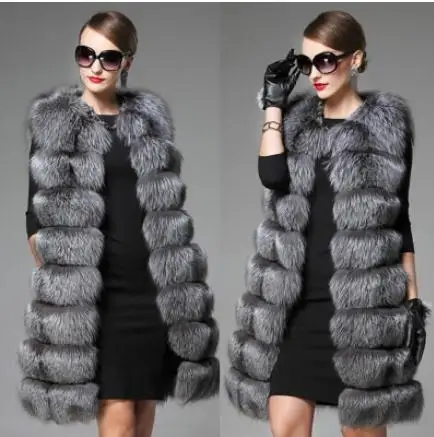 

Women Man-Made Fur Vests Waistcoats Large Size Female Fake Fur Waistcoats Fake Mink Fur Vests J2991