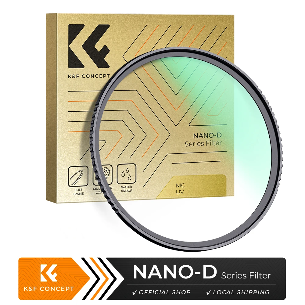 K&F Concept UV MCUV Filter 67mm 72mm 77mm 82mm 52mm 55mm 37-49mm Camera Lens UV Filter NANO-D For Nikon Sony Canon Fujifilm