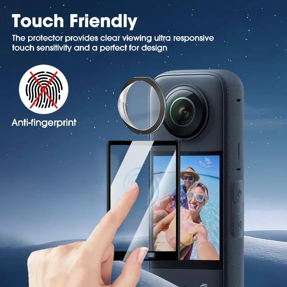 Description Picture 4 of itemFor Insta 360 X3 Sticky Lens Guard Cover LCD Screen Protector 9H Hard Tempered Glass for Insta360 X3 Action Camera Accessories