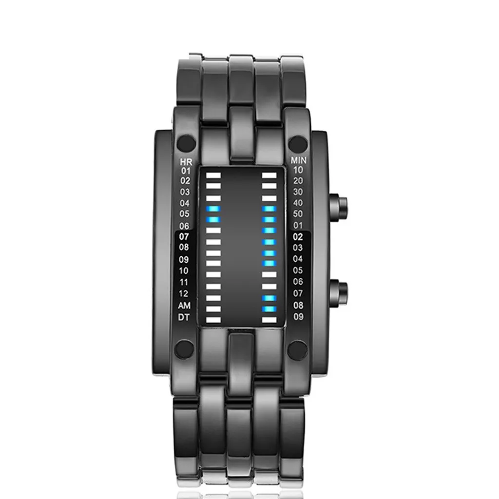 

Luxury Men's Watch Stainless Steel Date Digital LED Sports Bracelet Wrist Watch gümrüksüz vergisiz ürünler montre homme luxe