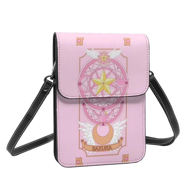 Card Captor SAKURA Clow Card Shoulder Bag Pink Square Crossbody Bag Handbag  Gift