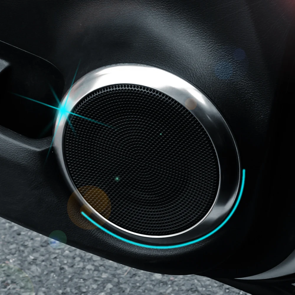 Auto Lautsprecher Tür Audio Panel Abdeckung Trim für Nissan Kicks 2017 2018-2023 Edelstahl Dekorative Schutz Zubehör – Detail 8