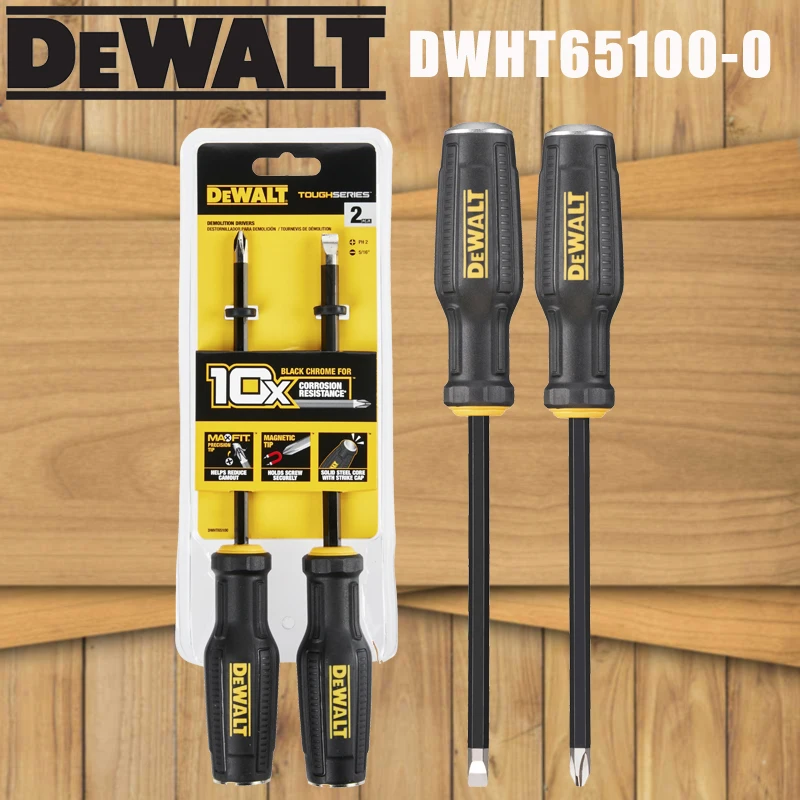DEWALT DWHT65100 Toughseries مجموعة مفكات الهدم 2 قطعة أدوات يدوية من الدرجة الصناعية