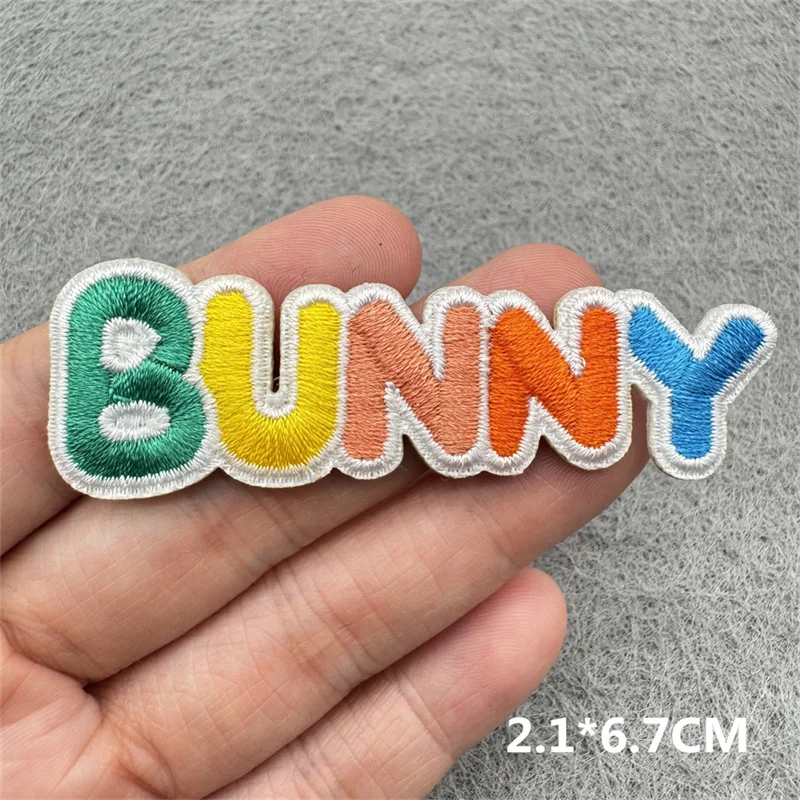 Persönlichkeit Brief Slogan Patch Humorvoller Text Gestickter Patch Eisen auf Patches für Kleidung Thermoadhäsive Patches Nähen Abzeichen – Detail 9