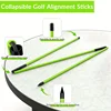 Golf Alignment Stick, 2 Set Golf Alignment Rods, 48" Collapsible Alignment Stick Golf Training Aid For Aiming, Putting, Posture 2