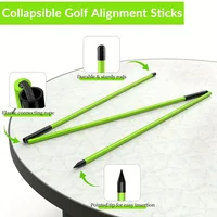 Golf Alignment Stick, 2 Set Golf Alignment Rods, 48" Collapsible Alignment Stick Golf Training Aid For Aiming, Putting, Posture 2