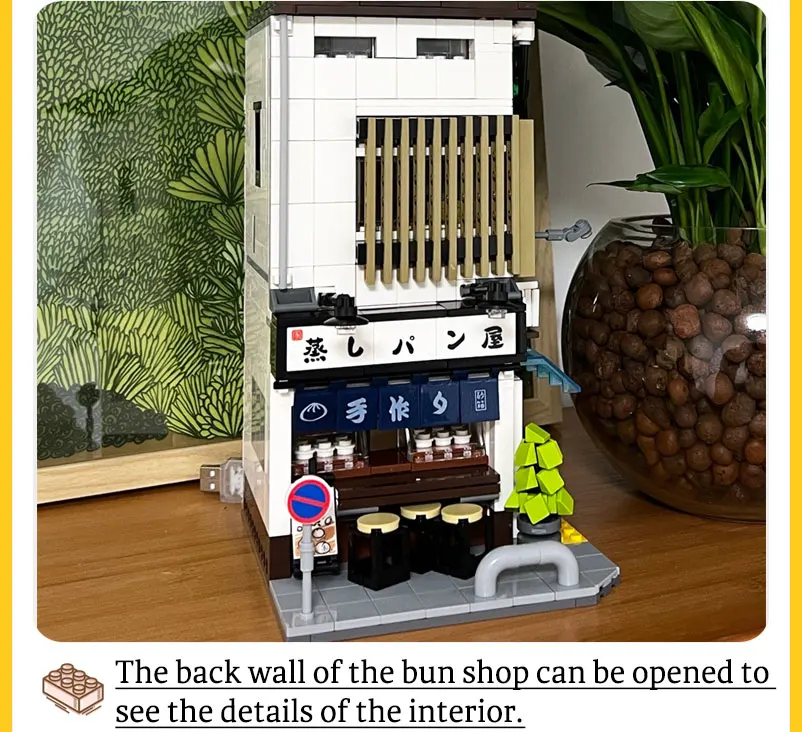 CaDA C66006 1108pcs Creative Expert Moc Ideas Japanese Style Bun Shop  Street View Bricks with Light Model Building Blocks Toys - AliExpress