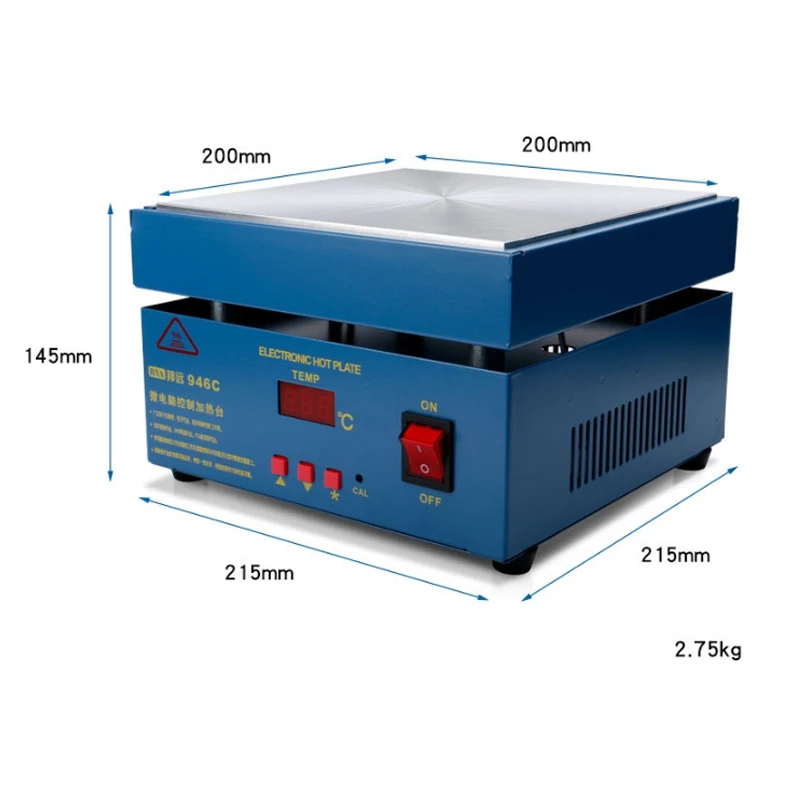 850W 200x200mm Electronic Hot Plate Preheat Digital Preheating Station for PCB SMD Heating LED Lamp Desoldering 110V/220V soldering station,desoldering station