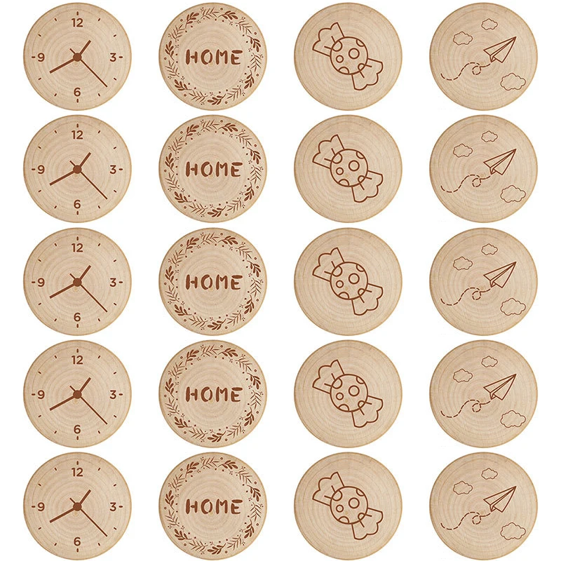

30PCS Personalized Engraved Custom Bottle Openers Custom Blank DIY Wooden Round Shape Bottle Opener for Wedding Party DIY Guest