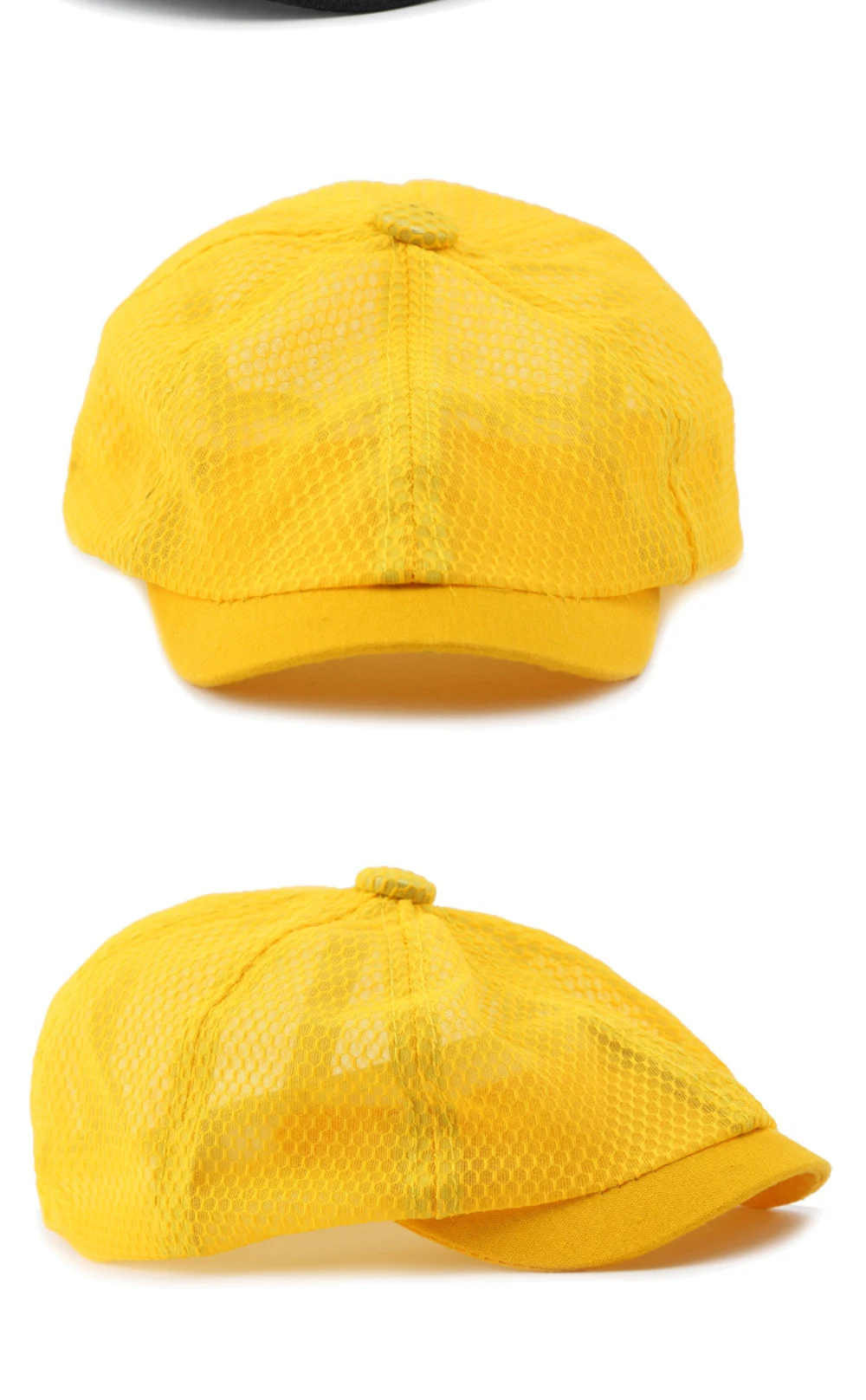 Ht4364 Frühling Sommer atmungsaktive Mesh flache Kappe Männer Frauen achteckige Kappe Künstler Maler Baskenmütze Hut männlich weiblich solide einfache Baskenmütze Kappe – Detail 7