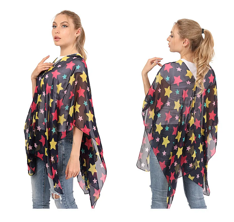 

Модная женская летняя Солнцезащитная накидка из искусственного шелка, женский кардиган для пляжа и отдыха, пончо, накидки, красные