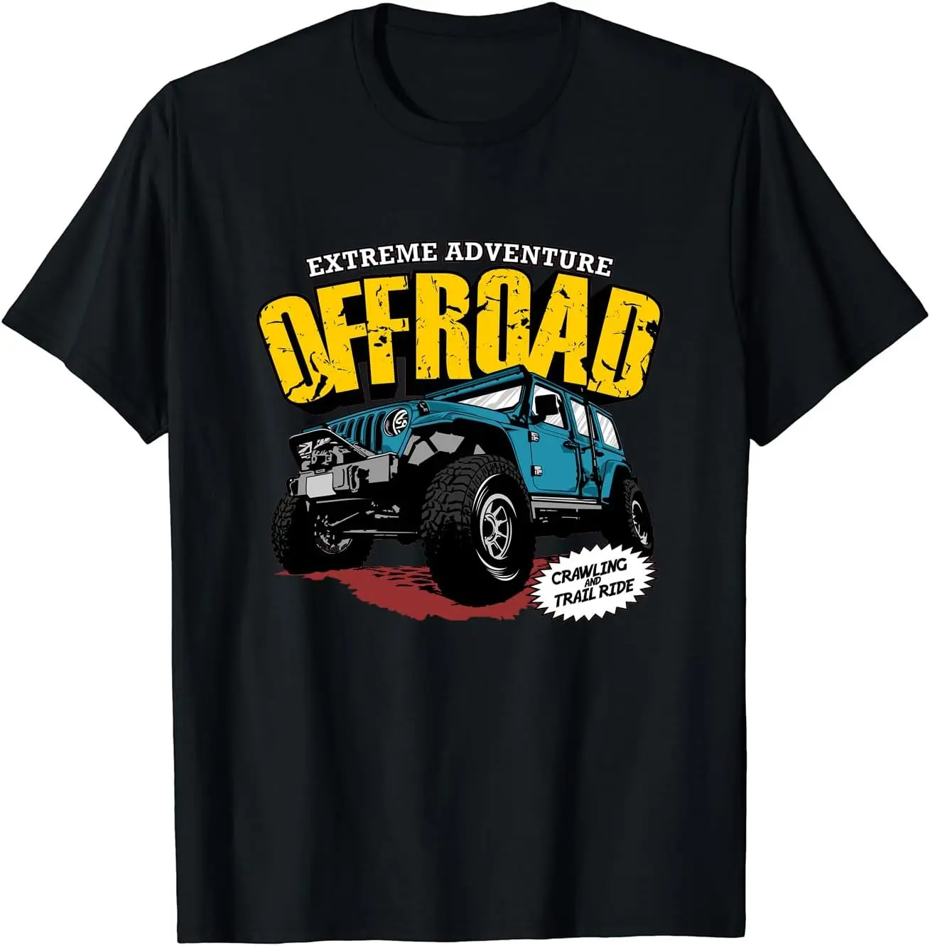 

Футболка для внедорожника ERXTREME для ползания и езды по тропе, забавная винтажная черная футболка с графическим принтом в стиле ретро, хлопковая футболка с коротким рукавом HP