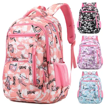 Zaino alla moda per ragazze Studenti delle scuole elementari Astuccio per matite Borsa da scuola Stile coreano Doppio Shoudler Borse Gif per bambini