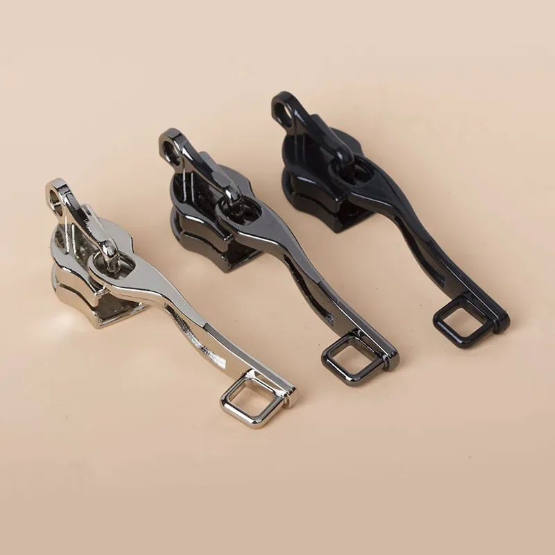 Zipper parts Nylon Single Layer Zipper Head Lock Hole for Suitcase