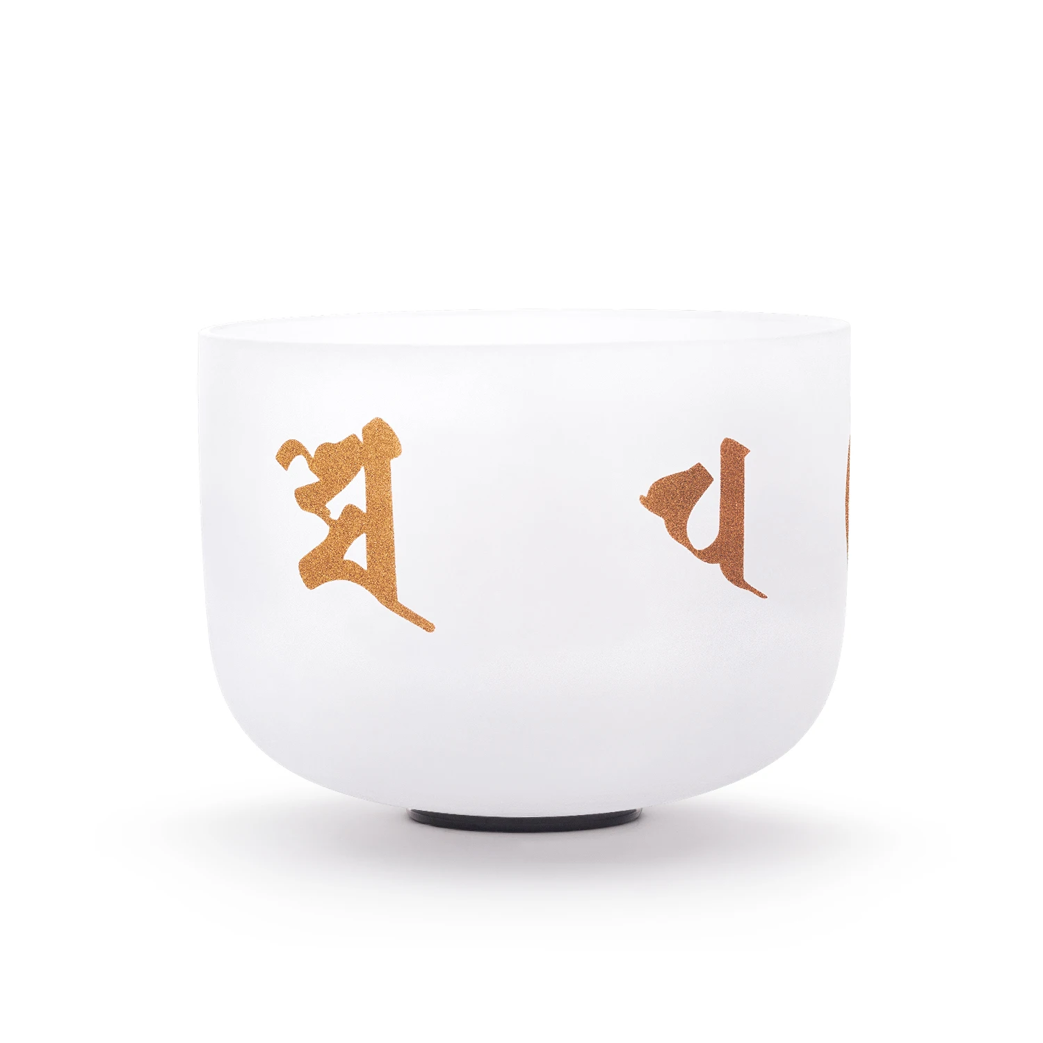 

Hye-eun 8 Inch 440hz/432hz Gold Chakra Design Frosted Quartz Crystal Singing Bowl for Sound Healing Meditation Yoga with Mallet
