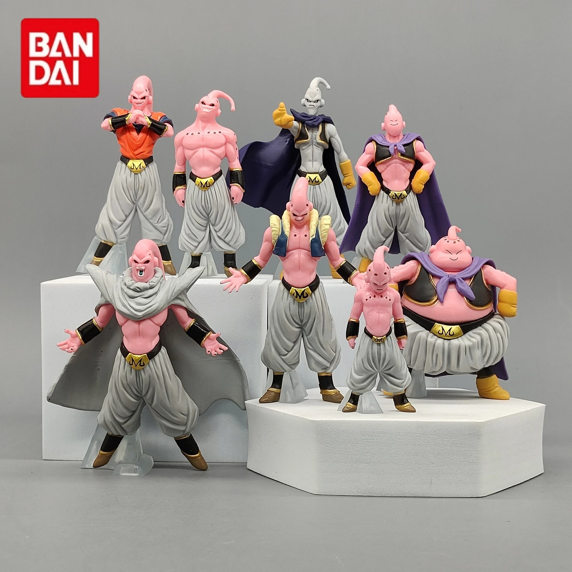 

8pcs/set Anime Dragon Balls Action Figures Devil Buou Desktop Car Model Toys Majin Buu Small Ornament Super Saiyan Doll Statue