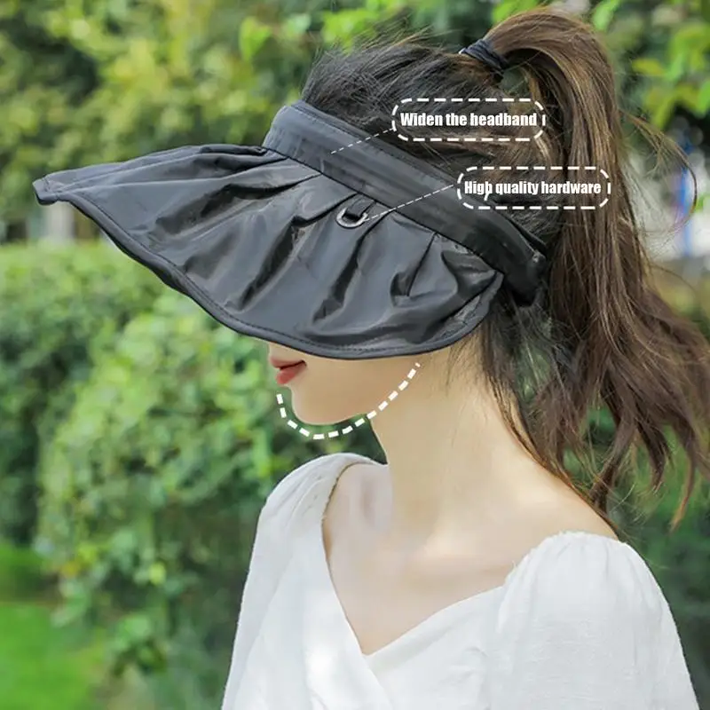 Women Shell Sun Hat Fashionable Sun Visor Hats Wide Brim Visor Hat Womens Breathable Beach For Summer Outdoor Fun