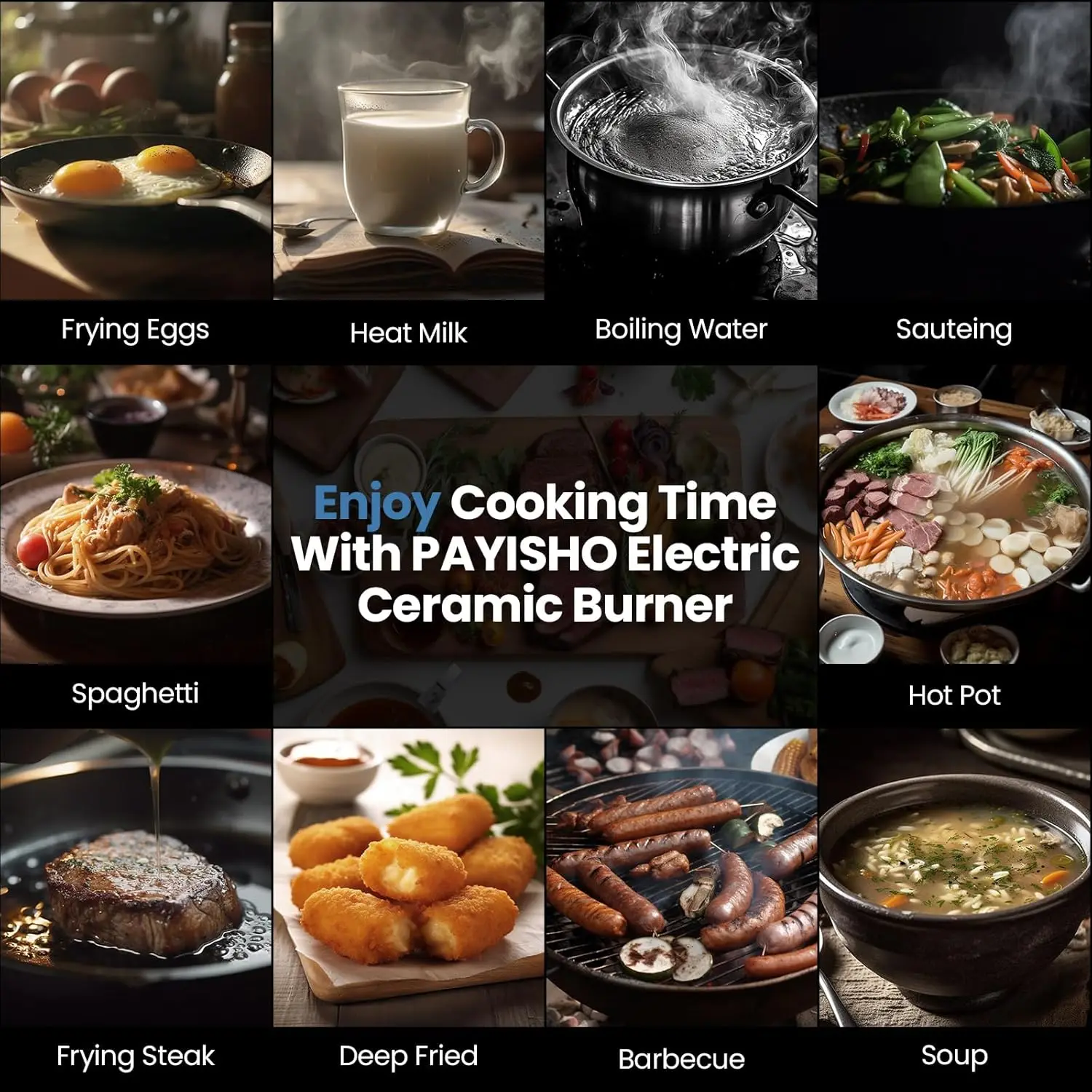 Electric Hot Plate Single Burner Portable Ceramic Cooktop For Cooking Ultra-thin Electric Stove Infrared Burner Cooker 1800W