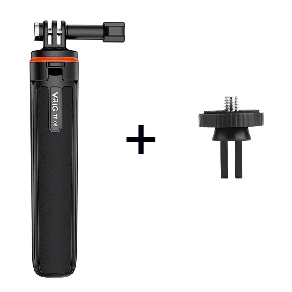 2in1 Extendable Tripod Stand with 1/4 Thread Handle Grip Tripod Lengthen Holder for DJI Osmo Pocket 3 Camera Accessories