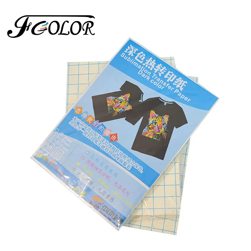 

100 Sheets A4 Sublimation Printer Heat Transfer Paper for Inkjet Printer Dark Cotton T-shirt Clothes Printing Sublimation Paper