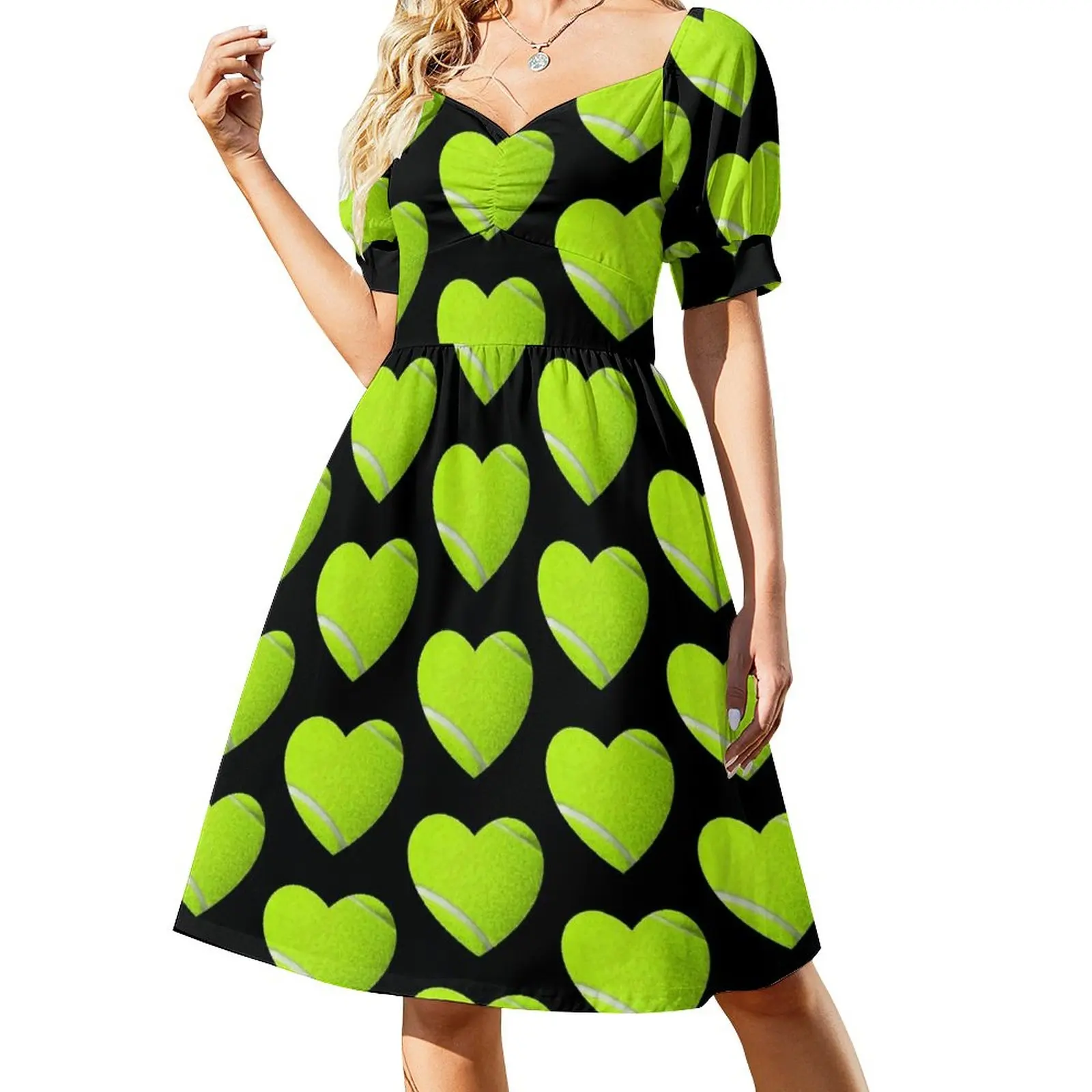 love tennis heart sports athletic Sleeveless Dress Women long dress dresses with long sleeves Elegant gown