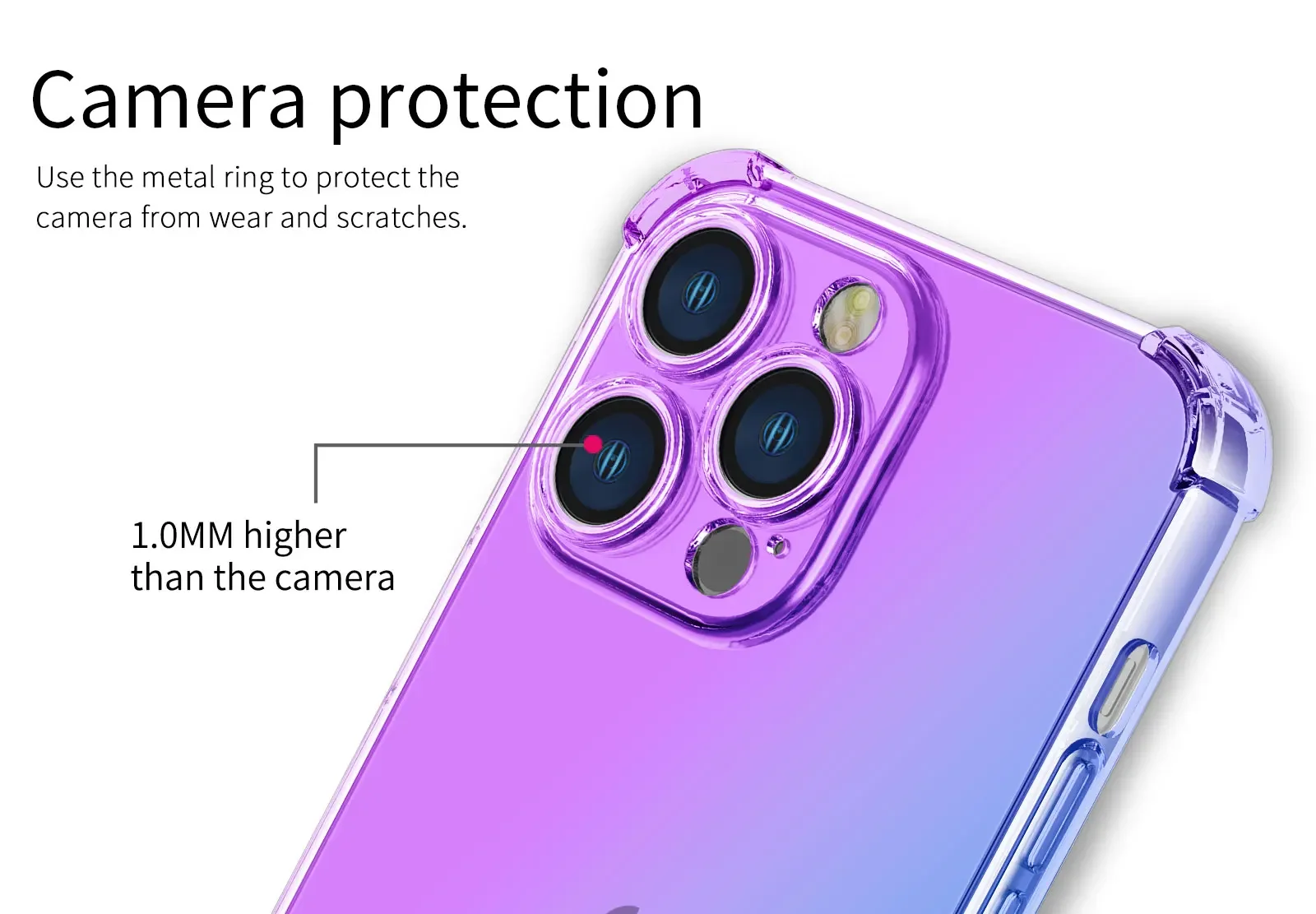 Gradient Airbag TPU Shockproof Phone Case Cover