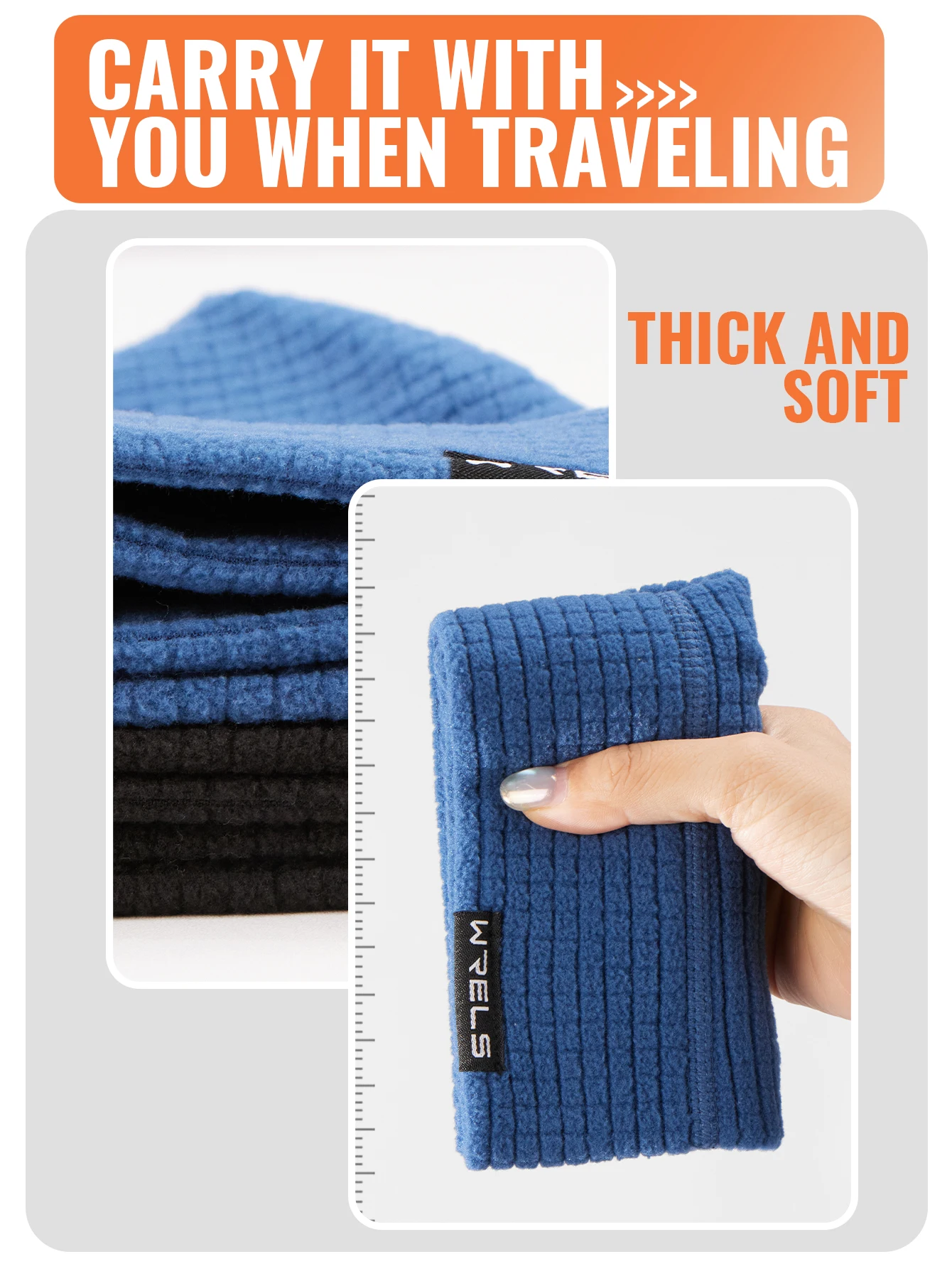 WRELS Warme Sport-Fleece-Mütze, Waffel-Schädelkappe, leichte, weiche Laufmütze, dicke, winddichte Wintermütze, Sport-Schädelkappe – Detail 8