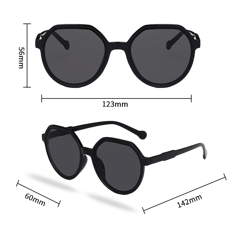 Children Vintage Solid Colors Square Circle Sunglasses UV400 Girls Boys Fashion Protection Sunglasses