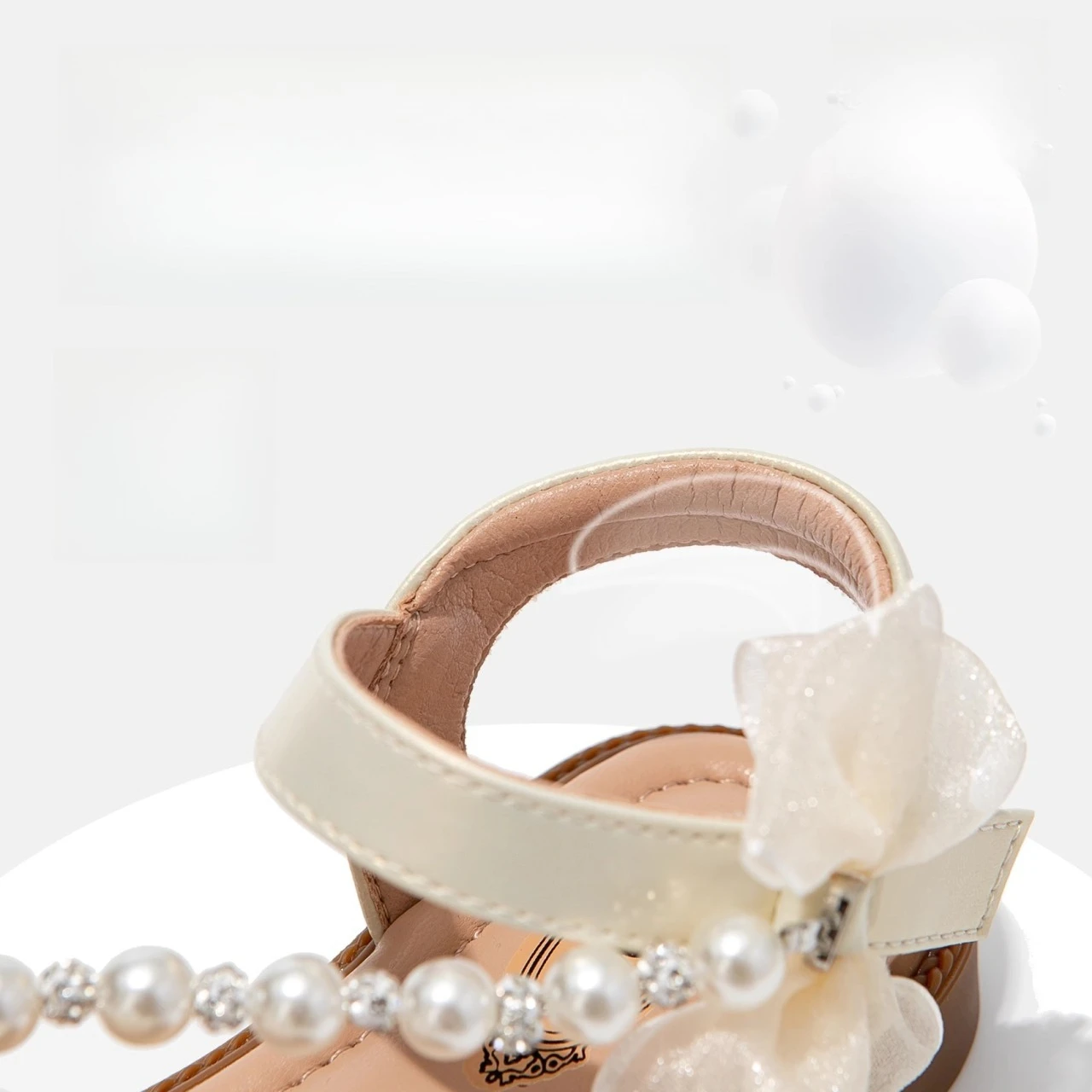 Girls Summer Sandals with Non Slip Soft Sole and Cute Bowtie