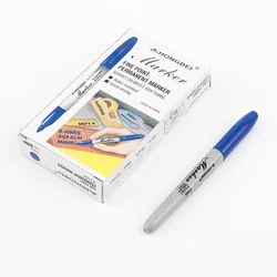 Eco Safe 12 - Piece Precision Permanent Markers - Quick Dry, Waterproof, Smudge - Proof (12 pieces1 box)