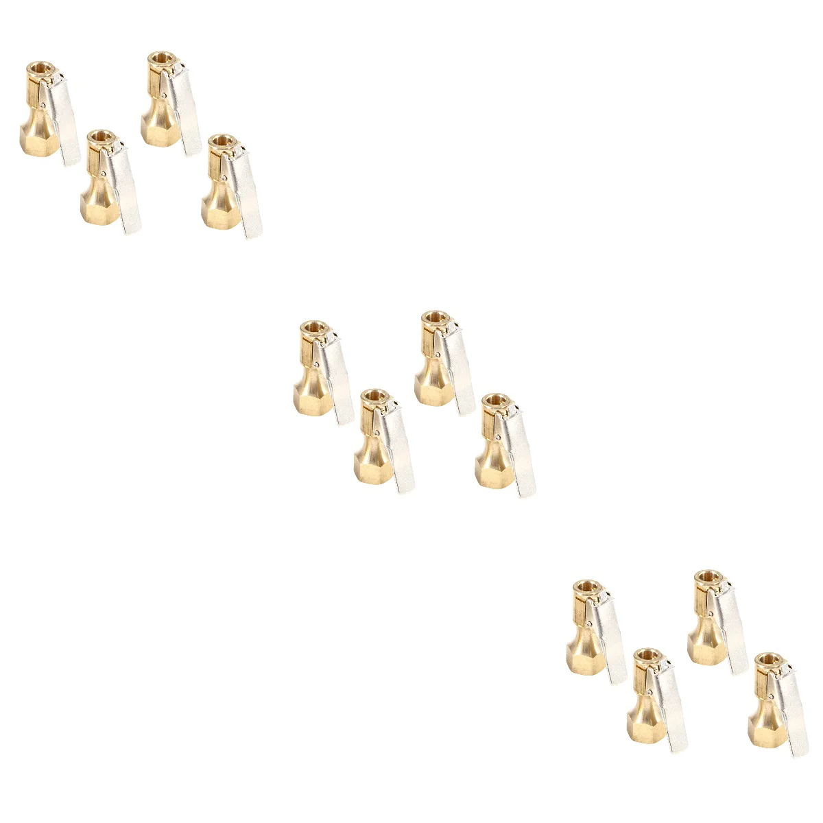 

12 pcs Open Flow Straight Lock-On Air with Clips for Tire Inflator