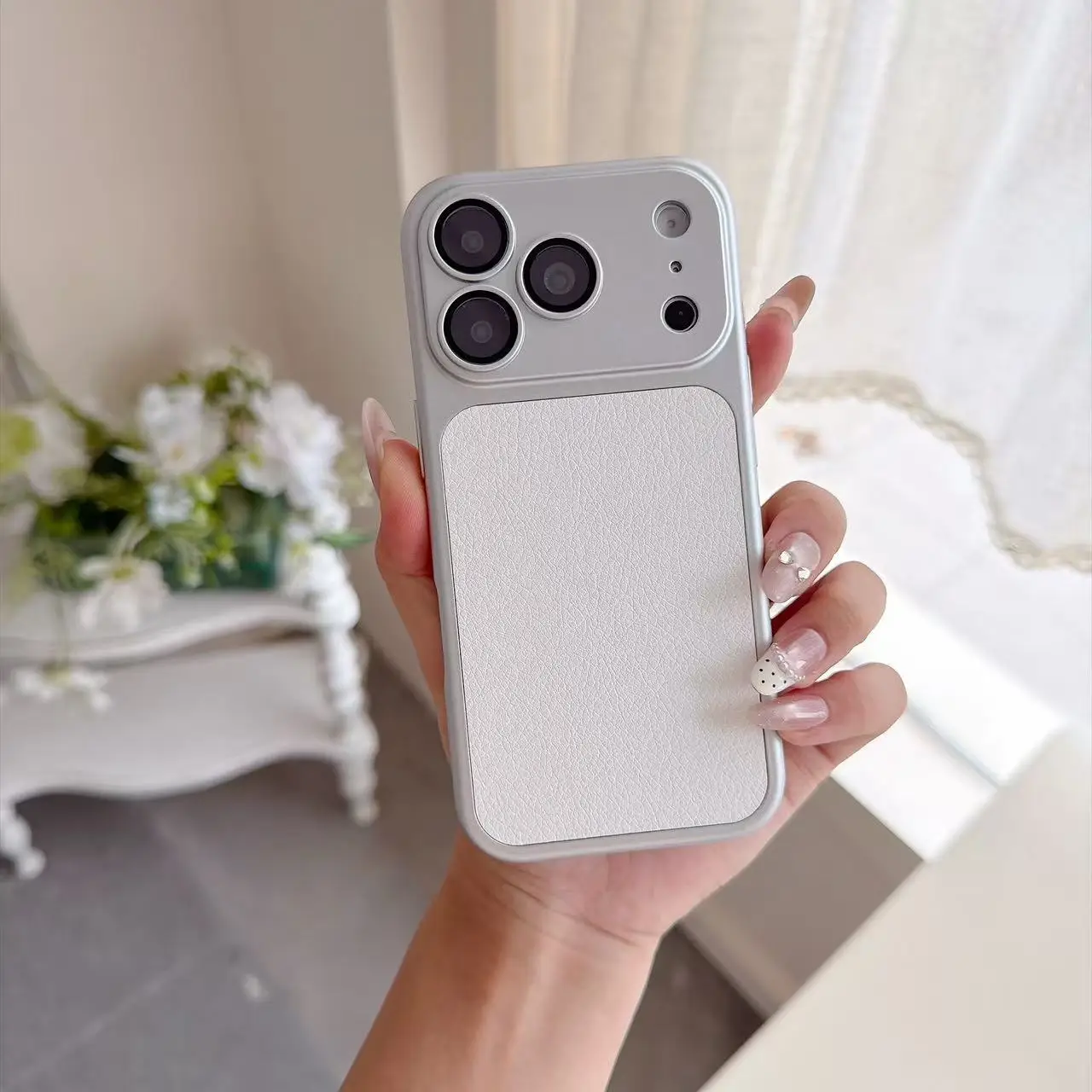 Luxurious Matte Leather Protective Back Cover Case