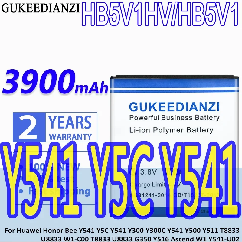 

Аккумулятор GUKEEDIANZI HB5V1HV HB5V1 3900 мАч для Huawei Honor Bee Y541 Y5C Y541 Y300 Y300C Y541 Y500 Y511 T8833