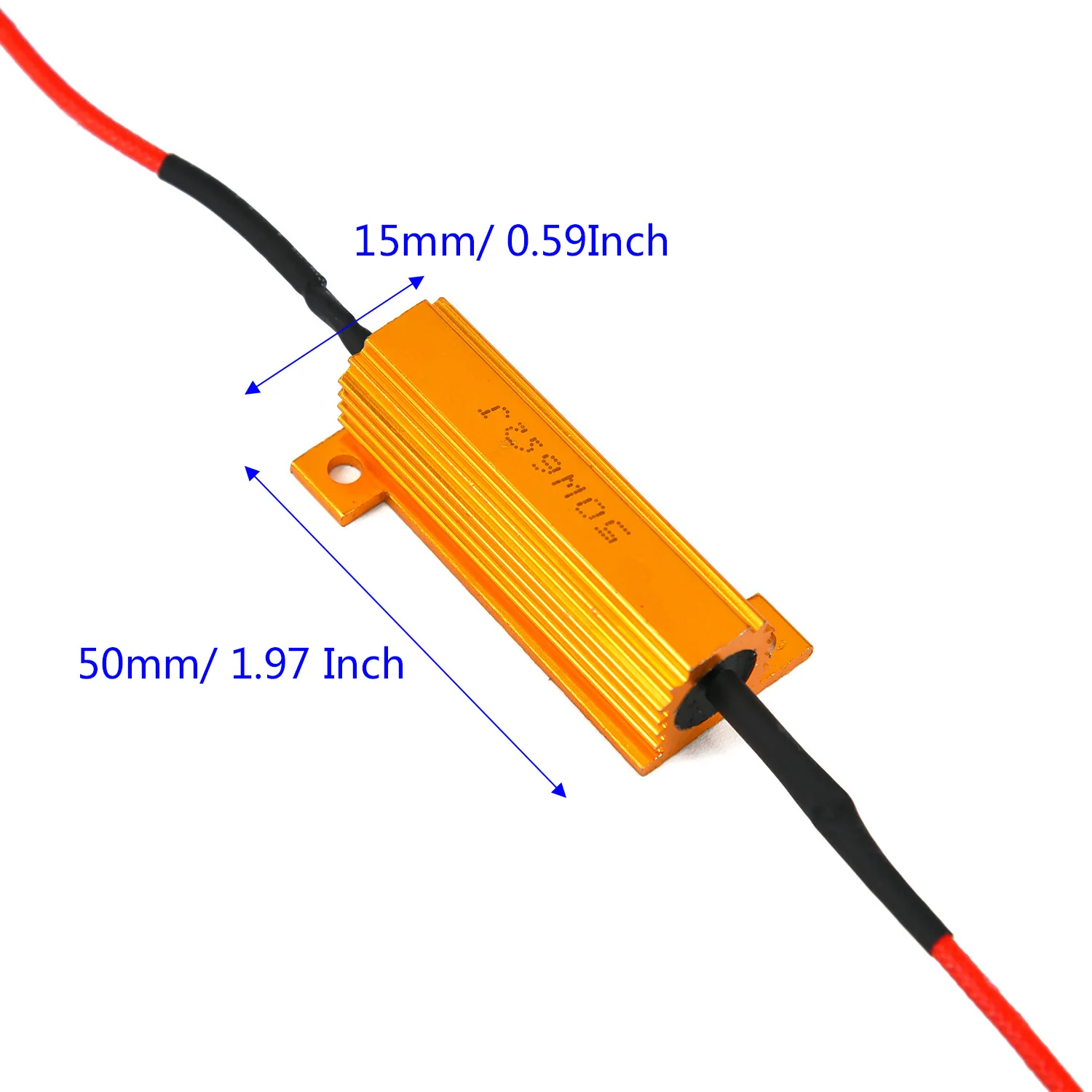 LED Lamp Decoder 10Pcs 50W 6 Ohm Brake Light Fault Canceller Resistor