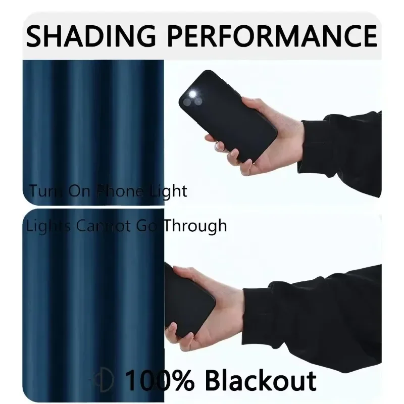 Darkening Window Drapes With Black Lining 2025 New 1PC Blackout Curtains For Bedroom And Living Room Thermal Insulated Room 5