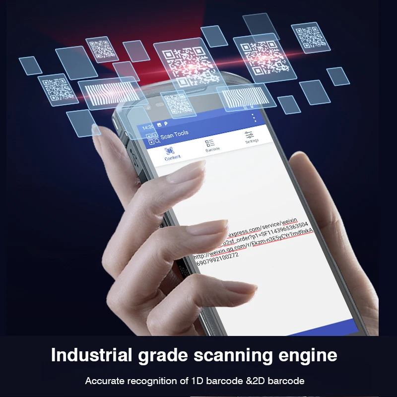 Android 13 6+64GB PDA Data Collector Terminal 1D 2D Barcode Scanner NFC 5200mAh 5.5inch Inventory Machine MTK6769 Google Wifi BT